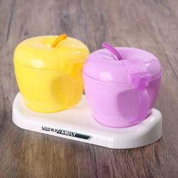 二格小蘋果調味盒（托盤