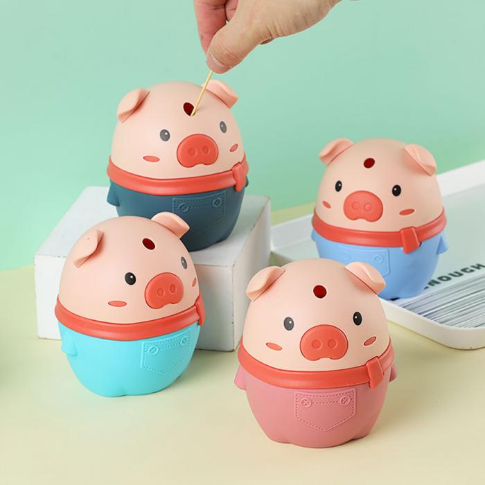 大萌小豬自動牙簽筒