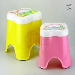 雙色防滑花形凳（小、中