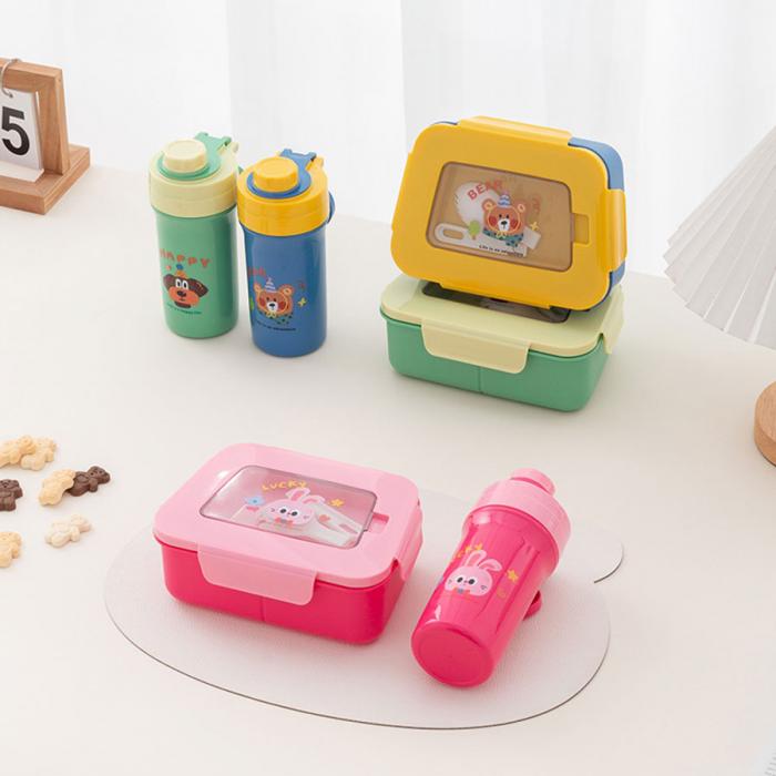 卡通三分格小飯盒/手