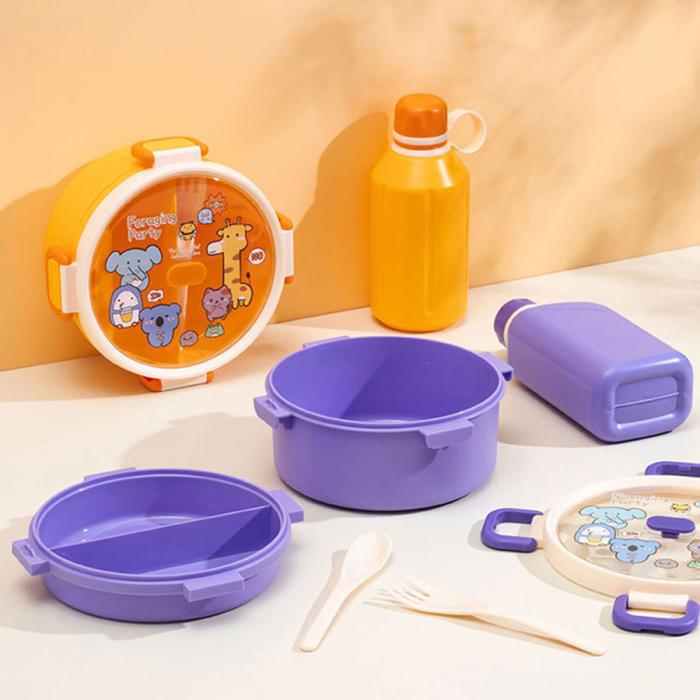 尚趣圓形雙層飯盒(110